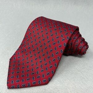Bert Pulitzer Tie 3.5 X 58 Silk Red Paisley Smart Casual Silk Vintage Retro